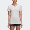 adidas Cru Tee Pk Повседневная спортивная футболка с круглым вырезом и коротким рукавом для бега, женские топы, белый цвет CY5524