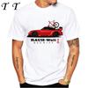 New Summer Men Short Sleeve RWB 997 Manga Style It All Starts With A Dream Car Classic T-Shirt Hip Hop Boy White Casual Tees