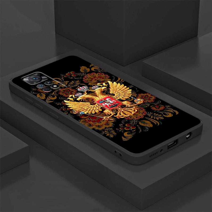 Россия Русские Флаги Крутой Чехол для Xiaomi Redmi Note 13 14 Pro Plus 11s 9S 10S 9 10 11 12 Pro 12s 7 8 Черный Мягкий Чехол для Телефона