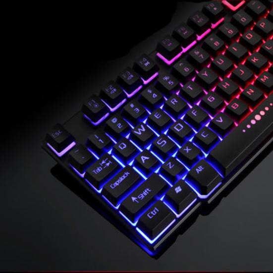 Клавиатура Цветная подсветка Plug and Play ABS 104 клавиши Радужные клавиатуры для компьютера