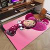 Custom Masha and the Bear Mat Personalized Name, Polyester Washable Indoor Entryway Rug, Gift for Christmas, Easter, Thanksgiving Day