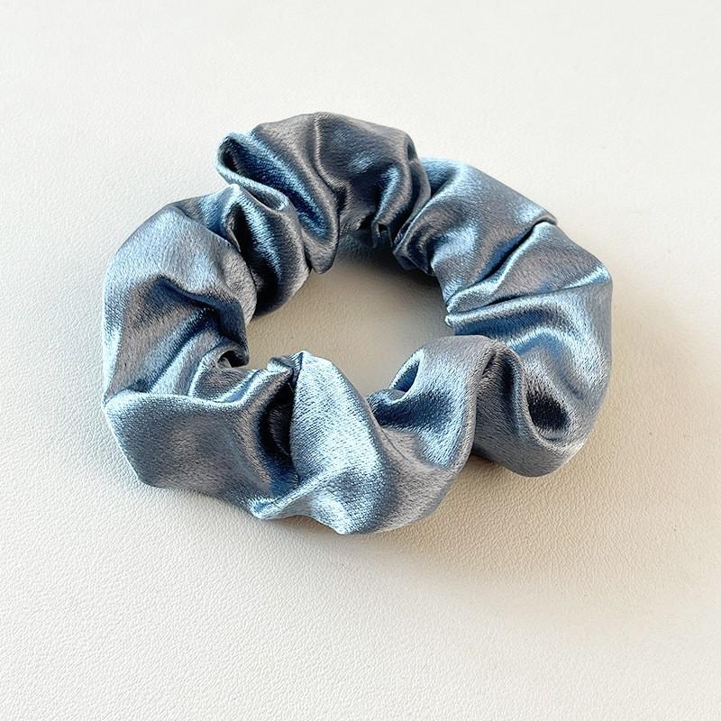 Satin Pig Large Intestine Hair Band Solid Color Fabric Head Flower European and American Headrope Rubber Band Hair Accessories