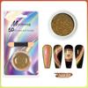 5D Magic Mirror Effect Cat Eye Powder Magnetic Nail Glitter Pigment Manicure Holographic Chrome Dust Can Use With Polish Gel