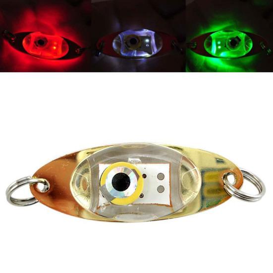 Eye Shape Night Fishing Underwater Fish Lure LED Flashing Light Tackle Tool