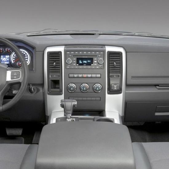 Carbon Fiber Console Air Vent Outlet Cover Trim Frame For Dodge Ram 1500 2010-12