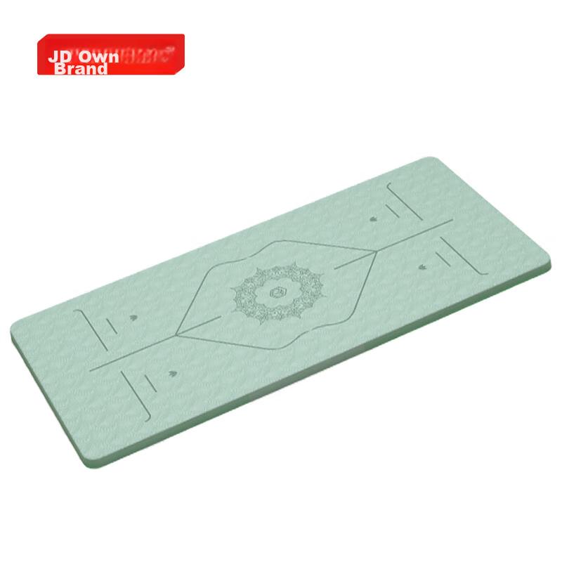 JD Original Yoga Fitness Mat, Extra Large And Thick, Widened And Lengthened, Non-Slip, 200*100cm, Exercise Mat, 8mm Thick, Gree