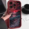 Чехол для телефона с рисунком Красный Закат Пляж Волна Для Samsung Galaxy S25 S24 S23 S21 S20 5G FE Plus Ultra A15 A35 A54 A55 Силиконовый Чехол