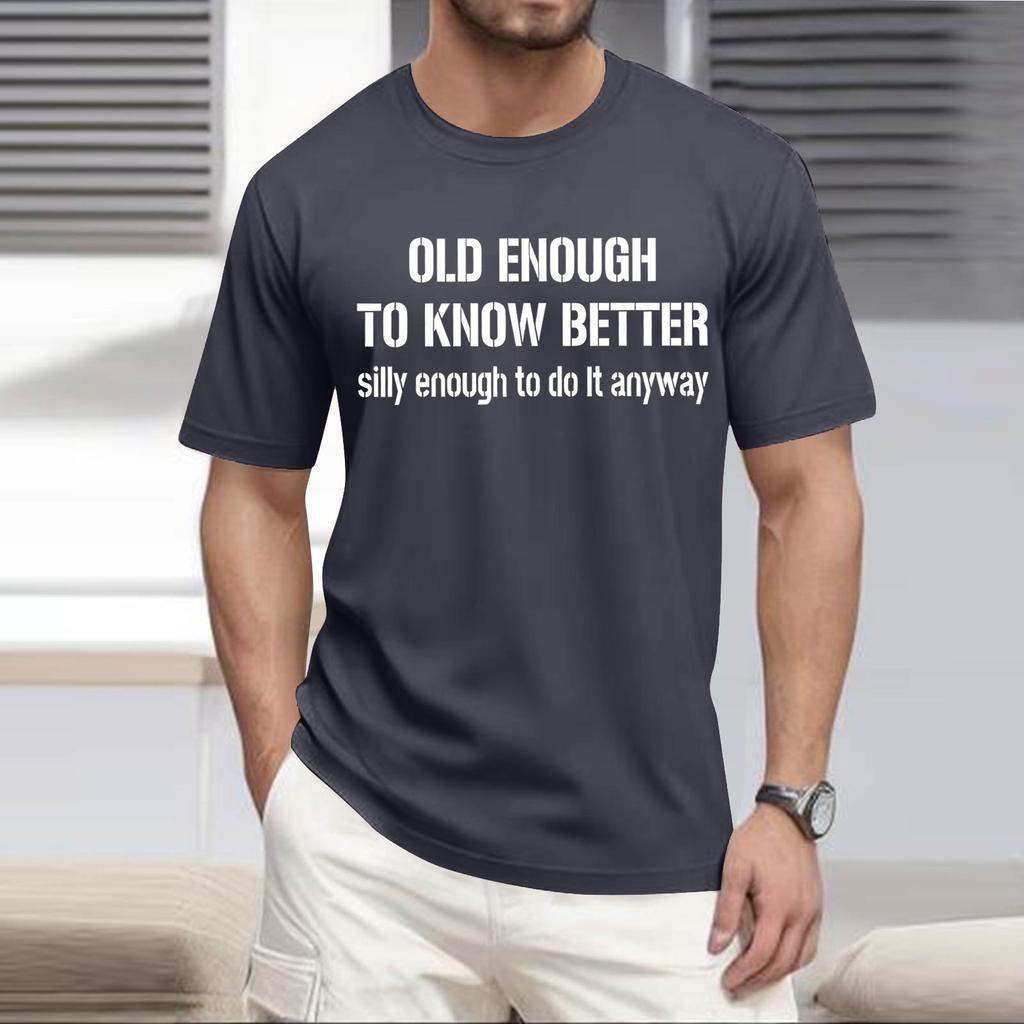 Летняя мужская популярная футболка с круглым вырезом и коротким рукавом с принтом