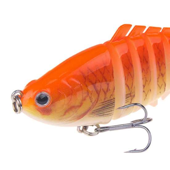 10 см/16 г многосочлененная рыболовная приманка с крючками, 7-секционная 3D-приманка для свимбейта, бионическая жесткая искусственная приманка для ловли пресноводного, соленого окуня, форели, аксессуары