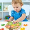 Educational Wood Dinosaur Jigsaw Early Learning Toddler Puzzles  Family Playing