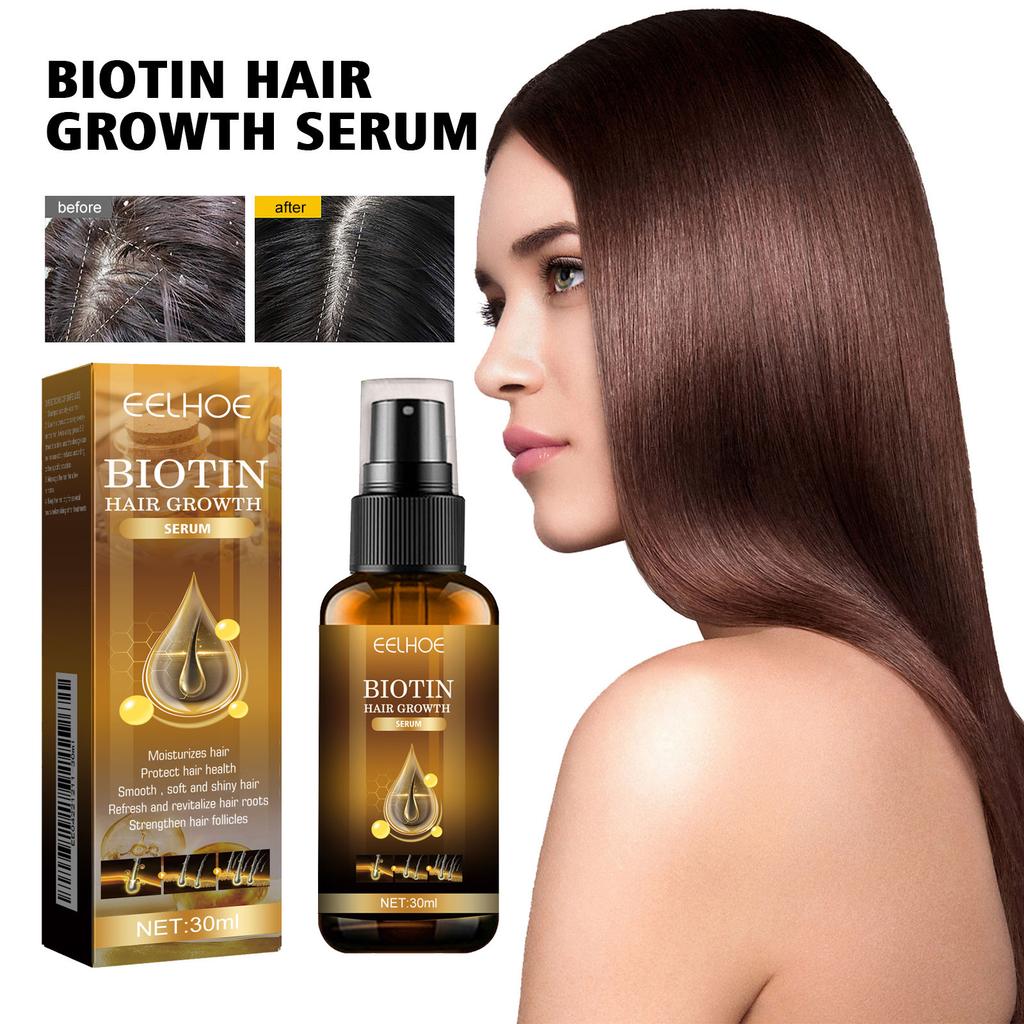 EELHOE Magic Biotin Hair Serum укрепляющая, разглаживающая, глубоко питающая, вьющаяся сыворотка для поврежденных волос, спрей для восстановления волос, масло-сыворотка 30 мл