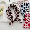 New polka dot cotton and linen small square scarf headscarf spring and autumn women's versatile neck small scarf summer thin scarf