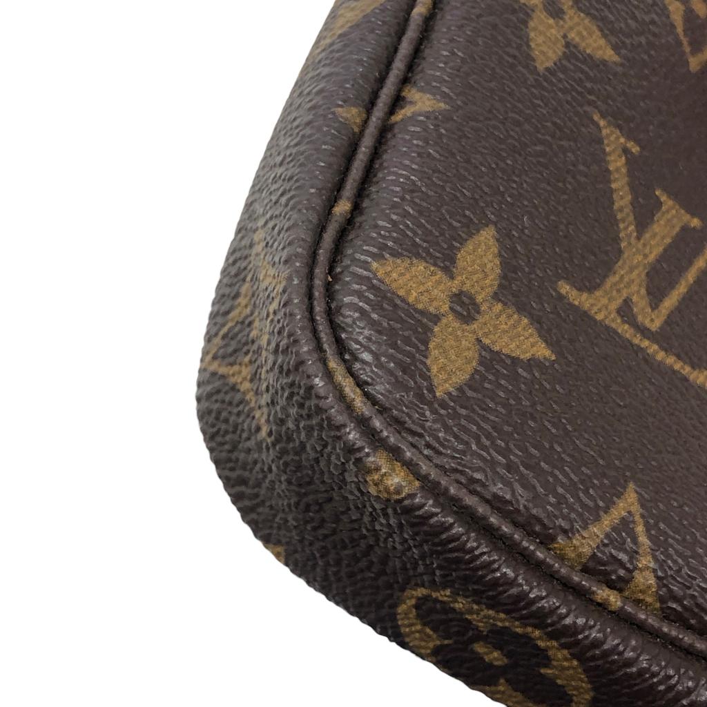 Used Louis Vuitton Monogram Mini Chain Pochette Accessoires Bag M58009