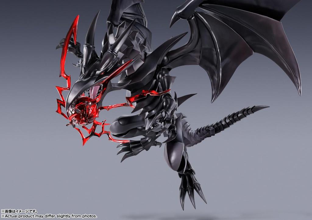TAMASHII NATIONS MonsterArts Yu-Gi-Oh! Черный примерно ПВХ АБС окрашенная фигурка S.H. Yu-Gi-Oh! Дракон с красными глазами, 220 мм, и