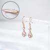 Бесплатные серьги с качающимися птицами для крючка из металла 925 пробы, розовый подарок на день для женщин, серьги "цветок-капля", серебро, не вызывает аллергии, цирконий, качество, простота, мило,