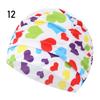 Printed Sports Accessories Elastic Nylon Turban Long Hair Protect Pool Bathing Hats Swimming Cap