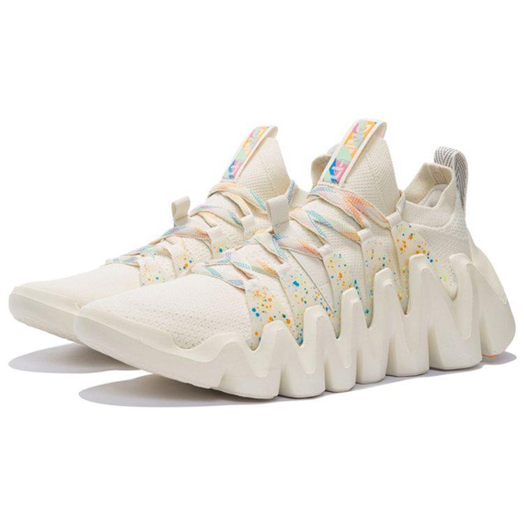 Li Ning Illusion Thorn Амортизация Скользкие Устойчивые к истиранию Дышащие Низкие Повседневная Обувь Мужская Белая AZGS031-3