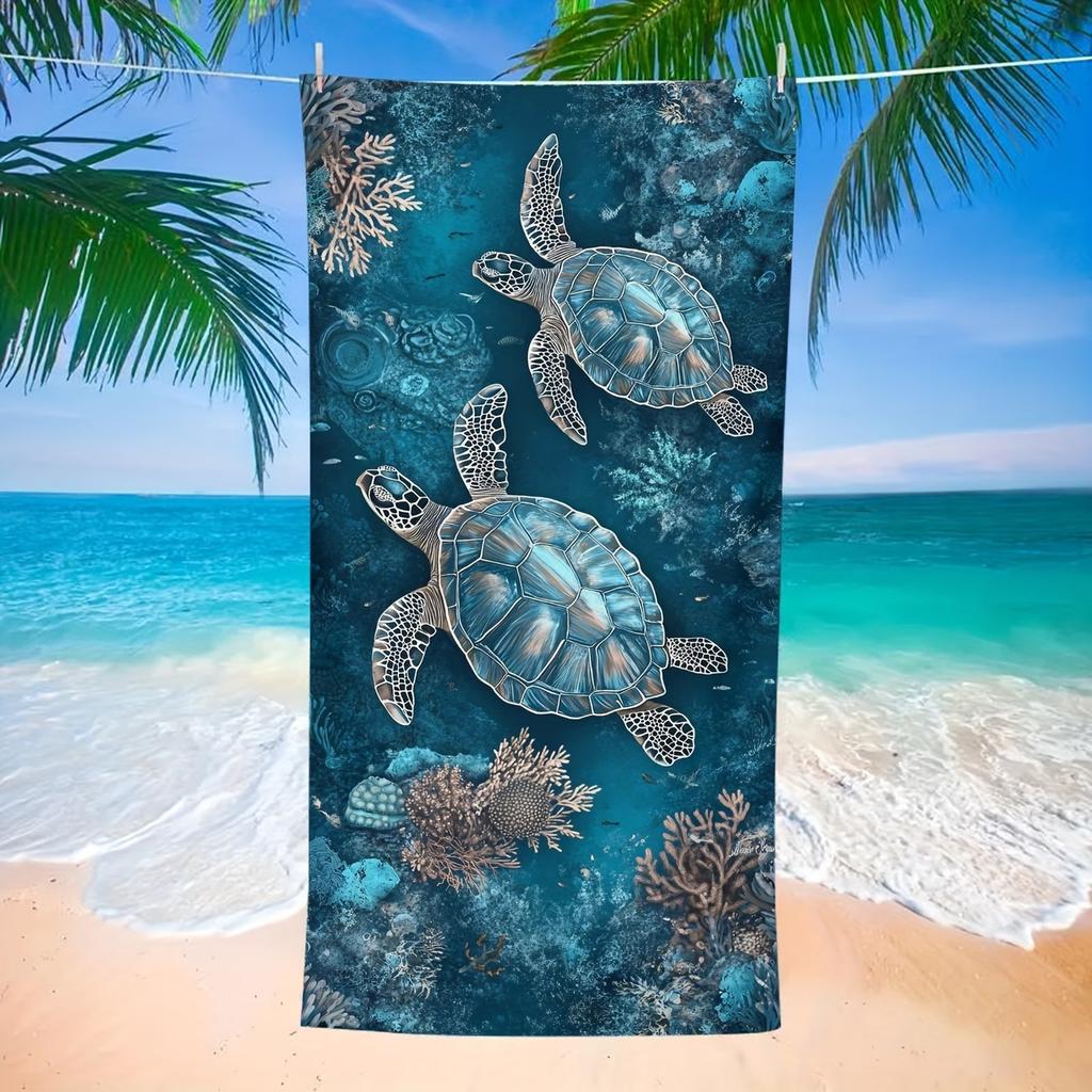 The New Microfiber Turtle Beach Towel Is Popular, And The Water-Absorbing Quick-Drying Bath Towel Does Not Stick To Sand.