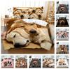 3D Pet Dog Bedding Set Animal Down Duvet Cover 2/3 Pieces AU180 * 210 Full Size Single Double Bed Soft Zipper Polyester Home Textile