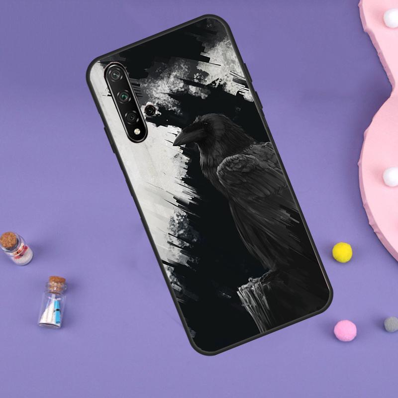 Чехол Ворон Ворона Темный Череп Для Huawei P30 P20 P40 Lite Nova 5T 11i 8i 3i 9 10 SE 11 Pro Y90 Y70 Y61 Y60 Y91