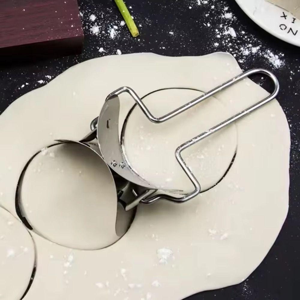Stainless Steel Stainless Steel Dough Press practical Dough Circle Roller Dough Cutter Home