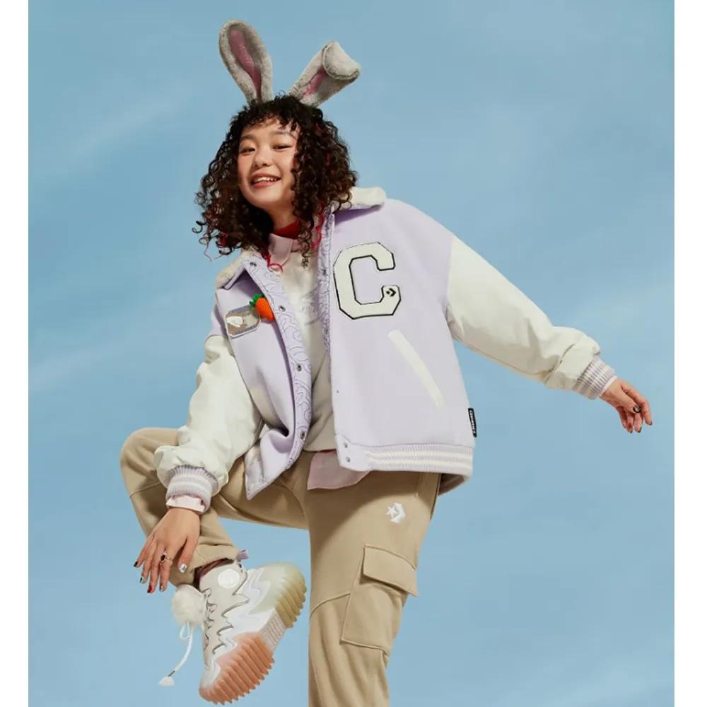 Women's Parka Converse Year Of The Rabbit Limited Edition Parka Coats Women's Violet Lapel Thickened