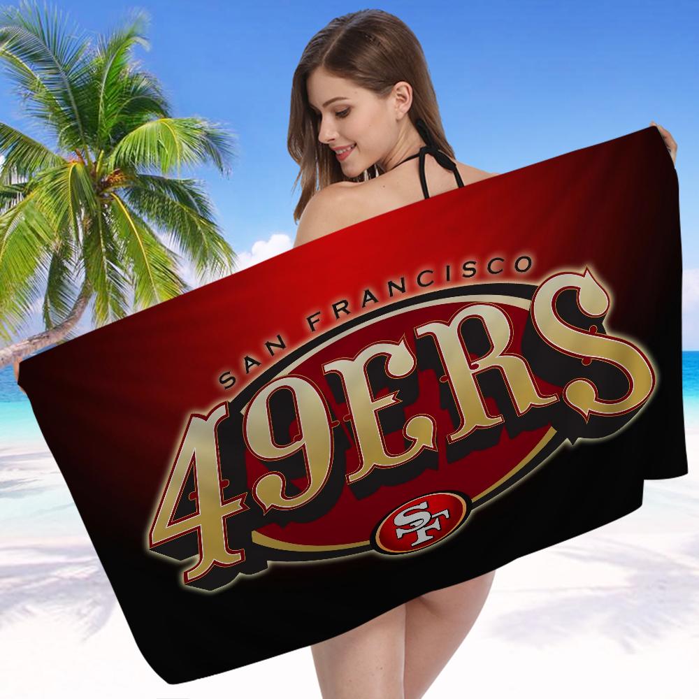 Сан-Франциско 49ers Команда Большие Микрофибровые Пляжные Полотенца Быстросохнущее Полотенце Песок Пляжные Полотенца Полотенце для Бассейна для Путешествий Пляж Бассейн Йога