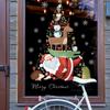 PVC Christmas Window Glass Stickers DIY Snowflake Wall Stickers Creative Santa Claus Decal  Window