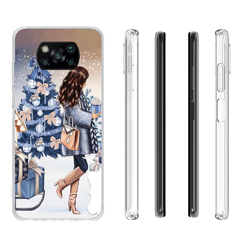 Christmas Girls Tree Gift Cover Phone Case For Xiaomi Poco F7 Ultra X7 X6 X5 Pro M7 Redmi 15C 15 13C 13 12C 12 10C 10 9A 9C 9T 9