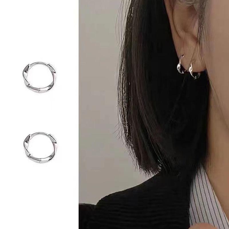 Twisted Gold Hoop Earrings For Women, Thick Chunky Hoops Hypoallergenic Vintage Twist Earings Big