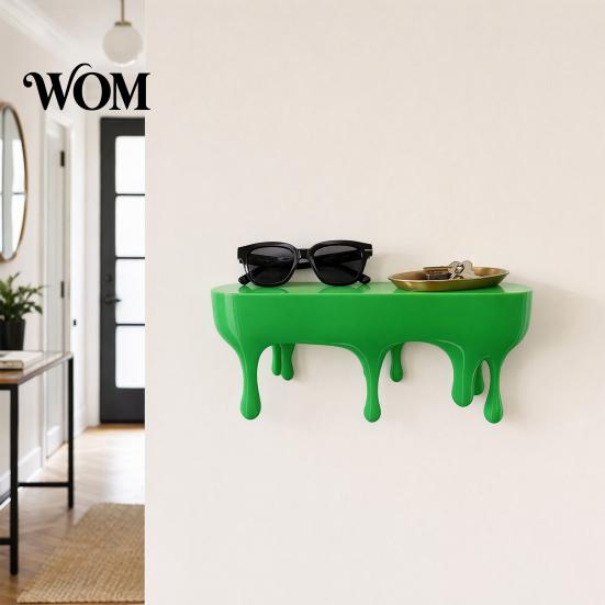 Dripping Floating Shelf Melting Wall Shelf, 3D Printed Fun Creative Decor Display for Home Storage Living Room Matte Finish