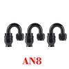 0/45/90/180Degree PTFE Swivel Fuel Hose End AN3 AN4 AN6 AN8 AN10 AN12 AN16 AN20 For E85 Fitting Aluminum Accessories Adapter