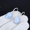 Natural Blue Scheelite Gemstone 925 Sterling Silver Earring, Boho Silver Jewelry Dangle Earrings, Gifts For Party Wear Gifts For Her