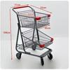 Двухслойная металлическая тележка для покупок