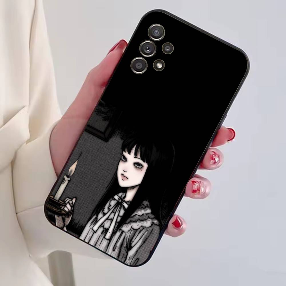 Чехол для телефона Tomie в стиле Террор, Жесткий, Черный Силикон, Мягкий, Для Samsung S25,S24,S21,S22,S23,S30,Ultra,S20,Plus,Fe,Lite