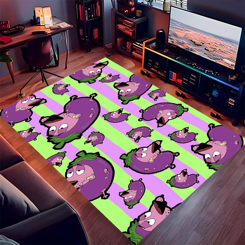 Courage the Cowardly Dog1 Printed Absorbent Washable Carpet, Non-Slip Bathroom Mats, Kitchen Rugs, Yoga Mat,Living Room Entrance, Camping Picnic Rugs
