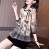 2022 New Spring And Autumn Fashion French Western Style Lace Bottoming Shirt Casual Women