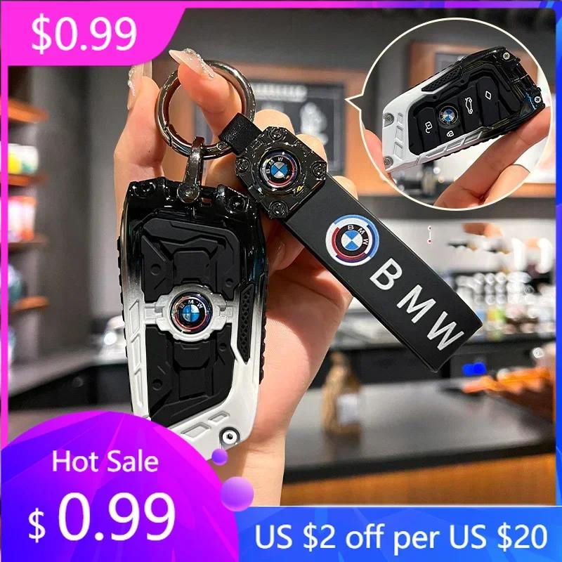 BAAN1 New Gradient Car Key Case for BMW 216i F46 X1 X2 X3 X5 X6 GT 2 5 6 7 Series Smart Keyless Remote Control Fobs Protector Cov