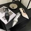 New Style Luxury Women's High Heels Sandals Pointed Toe Shoes Sexy Slingback Trend Designer Dress Pumps Sandals Zapatos Mujer