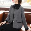 Autumn and Winter Women's Lapel Woolen Coat for Small Women Solid Color Button Pocket Elegant Casual Top
