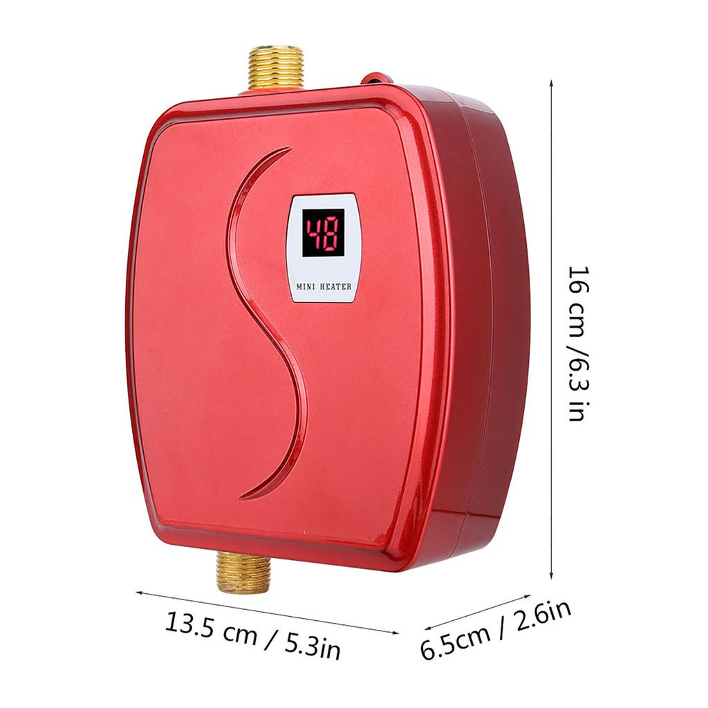 Instant Water Heater,3800W Mini Electric Tankless Hot Water Heater,Durable,Elegant and Fashionable for Bathroom Kitchen Washing