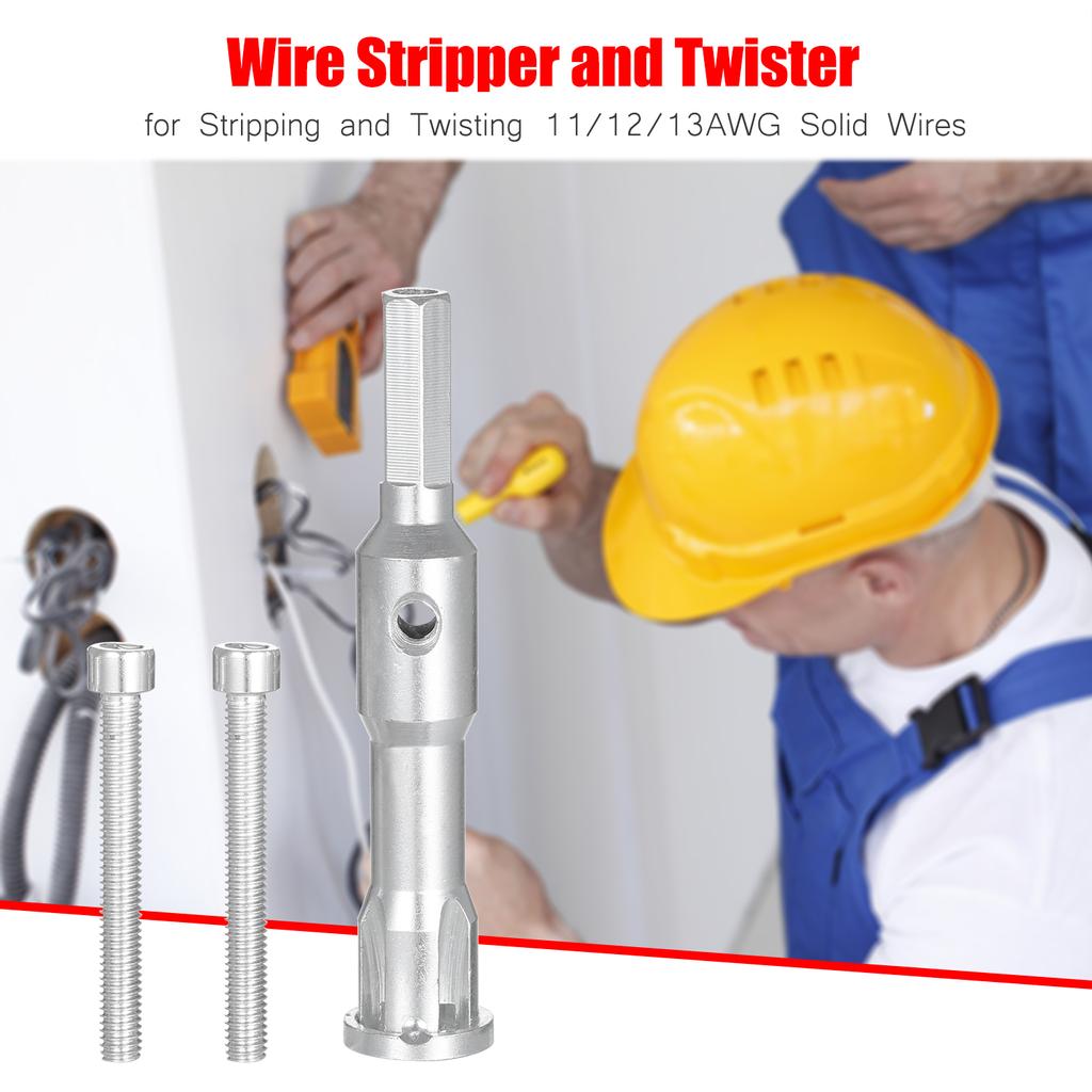 Инструмент для скручивания проводов. Инструмент для зачистки и скручивания проводов для зачистки и скручивания однопроволочных проводов 11/12/13AWG для