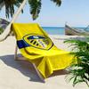 Пляжное полотенце с принтом Leeds United, Большое мягкое быстросохнущее полотенце для пляжа, кемпинга, плавания