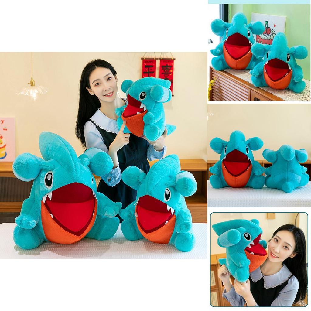 Cute Round Shark Stuffed Animal Offering Cuddly Huggable Comfort For Kids