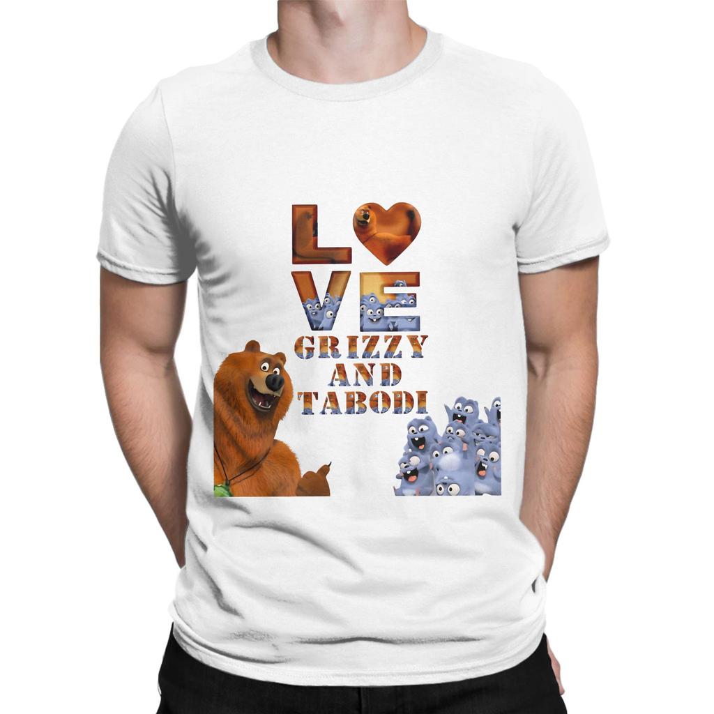 Happy Lemmings Tabodi and Grizzy poster Novelty 100 Cotton TShirt Grizzy and the Lemmings Tops Tees For Unisex