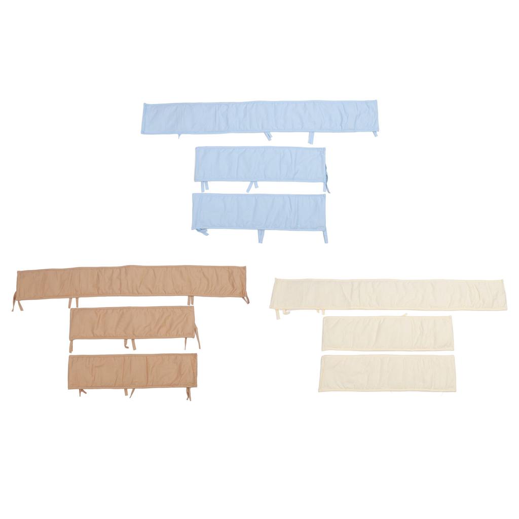 3pcs Cotton Crib Bumper Anti Collision Soft Guard Washable Crib Safe Teething Protector for Cot