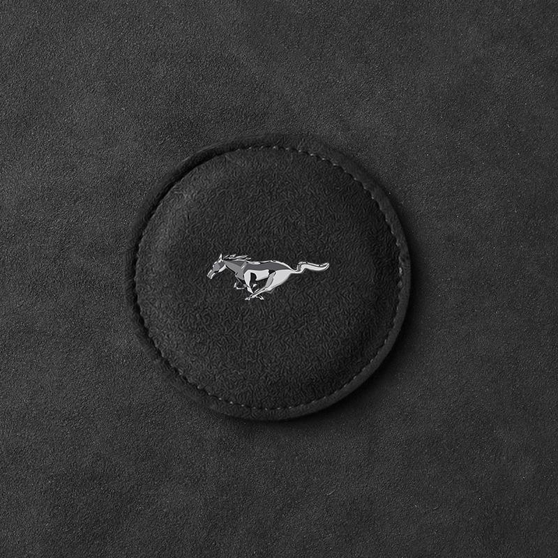 Car Cup Holder Pad Leather Badge Slot Non-slip Coaster Mat Car Styling for Ford Mustang Mk7 Focus 2 3 Mondeo Mk3 F150 Fusion