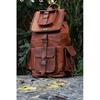 Genuine Goat Leather Large Men's Vintage Backpack Travel Rucksack Laptop Gym Bag