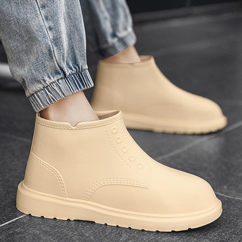 Outdoor Rain Shoes New Men Women With The Same Style PVC Thick Bottom Waterproof Casual Rain Boots Non-slip Rubber Shoes Boots