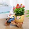 Bunny Planter Pot Animal Flower Display Easter Decoration Plant Holder for Office Living Room